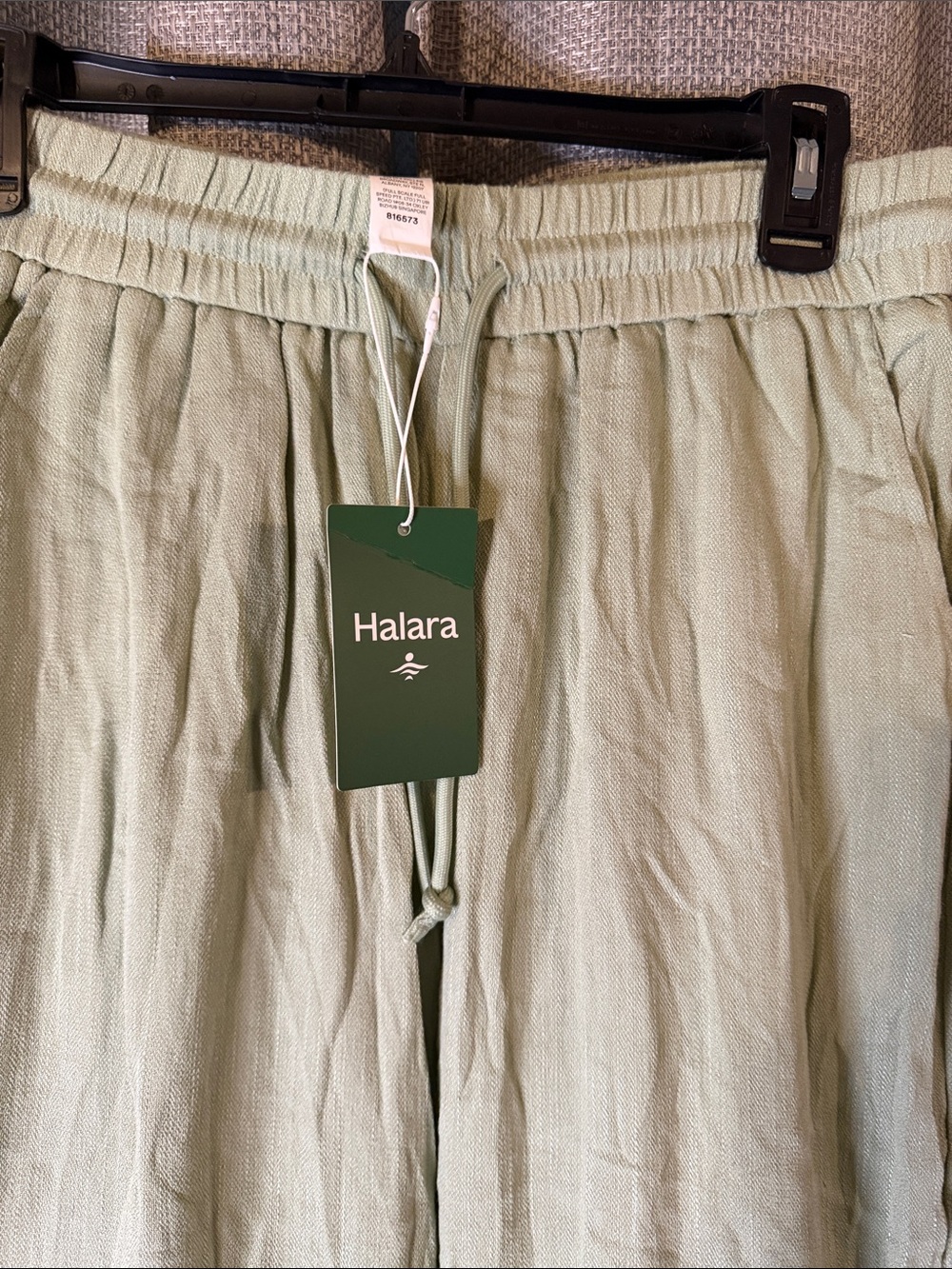 Halara Relaxed Wide-Leg Drawstring Pants in Pale Aqua - Picture 7 of 7
